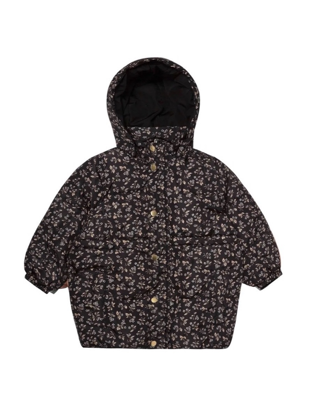 Rylee Cru puffer jacket dark floral 4/5 nwot